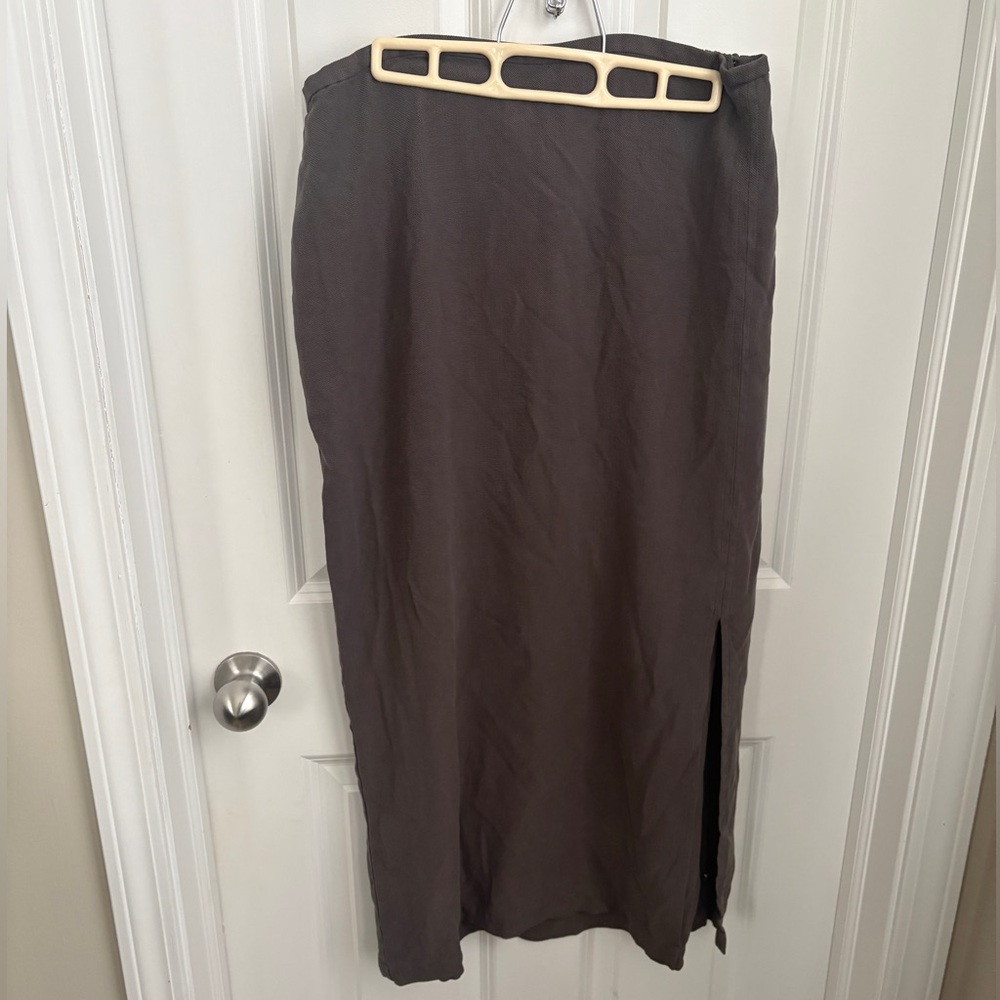 Eileen Fisher Charcoal Midi Skirt